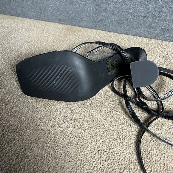 Azalea Wang Heels Akira Black Lace Up Womens Size 11 - Picture 4 of 8